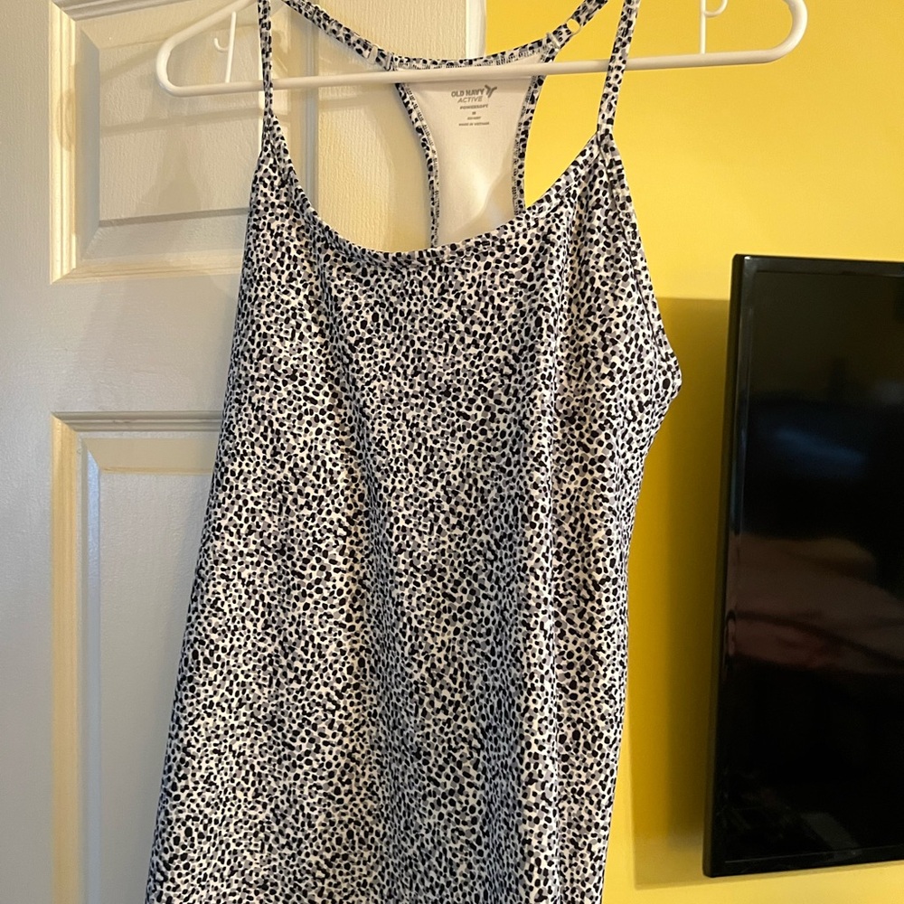 Old Navy Black and White Spotted Dress